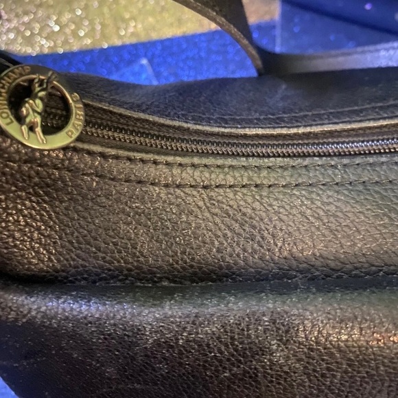 LONGCHAMP Frm FRANCE PEBBLED LEATHER BAGUETTE SHOULDER Crossbody Bag LUX - Picture 9 of 13